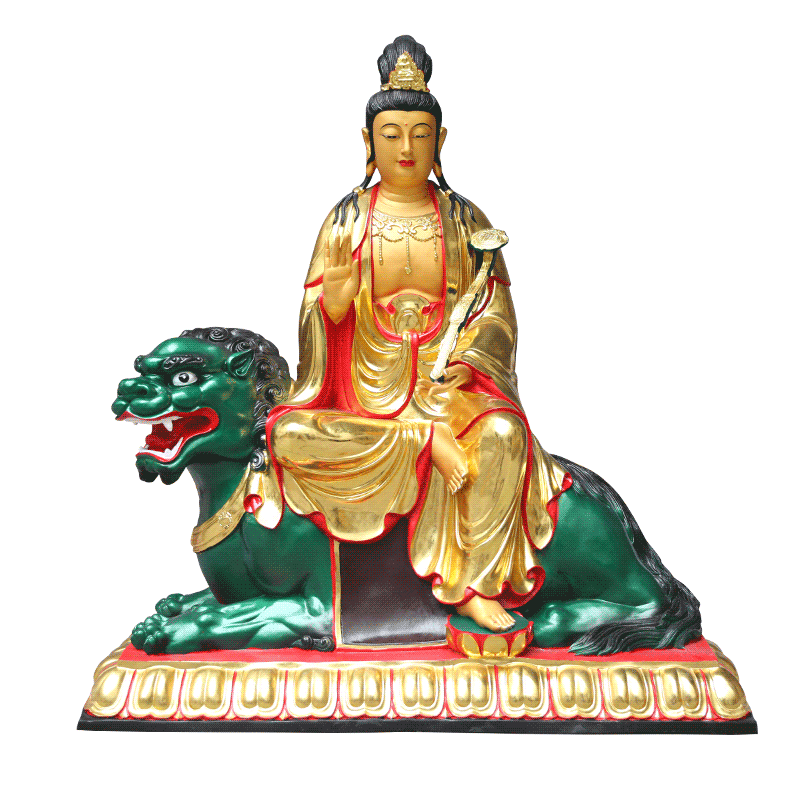 树脂玻璃钢寺庙文殊普贤佛像