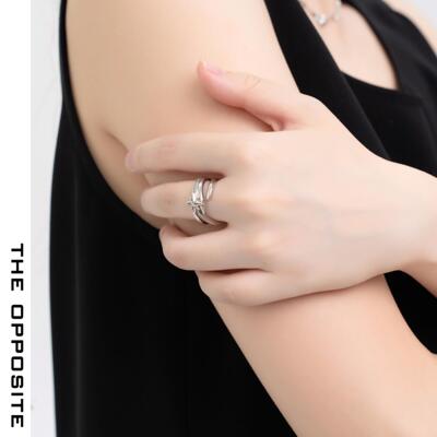 镜相TO八芒星戒指小众中性设计感