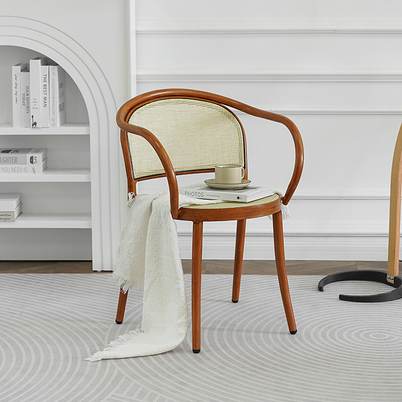 HACOSN汉卡森北欧简约藤编餐椅
