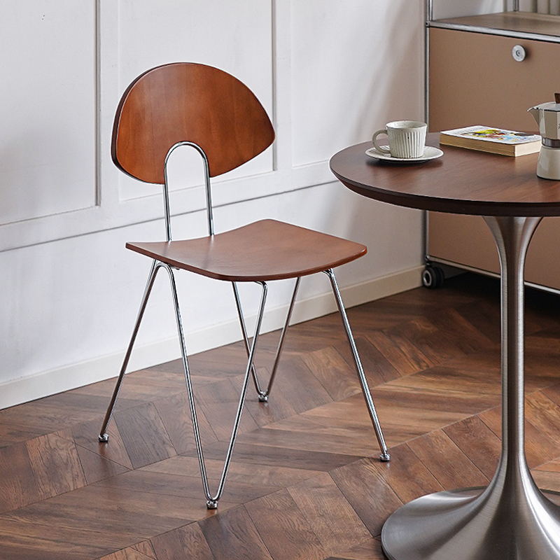 中古风实木靠背餐椅休闲书桌椅子