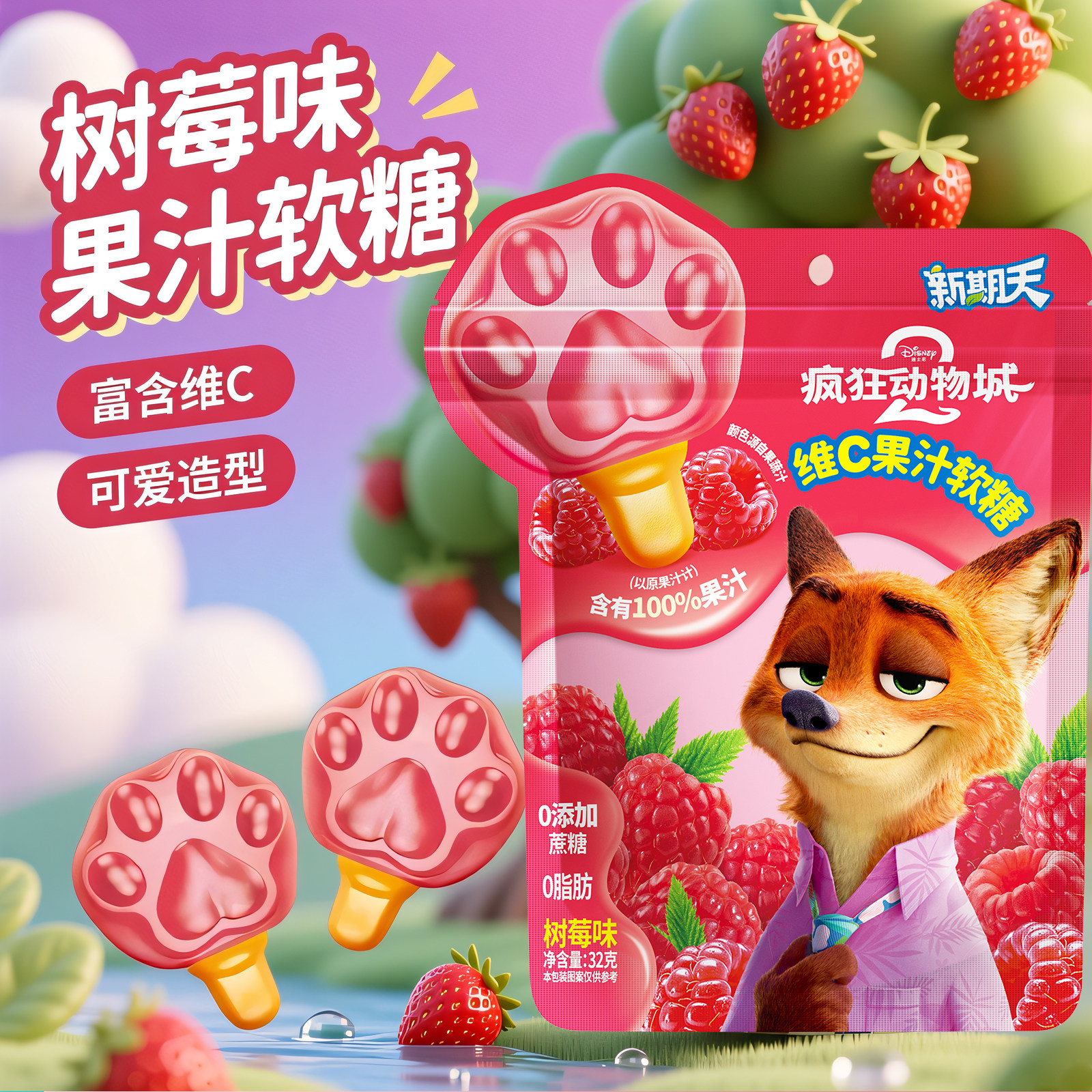 新期天便宜又好吃的网红小零食棒棒软糖疯狂动物城维C果汁糖果,零食/坚果/特产,软糖/果味糖/凝胶糖果,淘宝优惠券,粉丝福利购,淘宝优惠卷