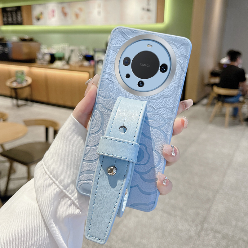 适用皮质手腕带手机壳奢华