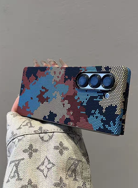 适用三星Galaxy Z Fold6折叠手机壳高级华为matex5超薄迷彩红色荣耀MagicVs3新款MagicV2折叠屏防摔W24硬壳