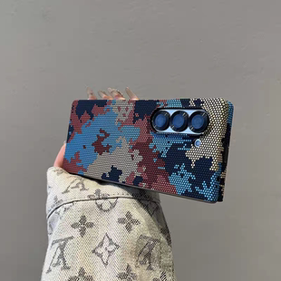 适用三星Galaxy Z Fold6折叠手机壳高级华为matex5超薄迷彩红色荣耀MagicVs3新款MagicV2折叠屏防摔W24硬壳