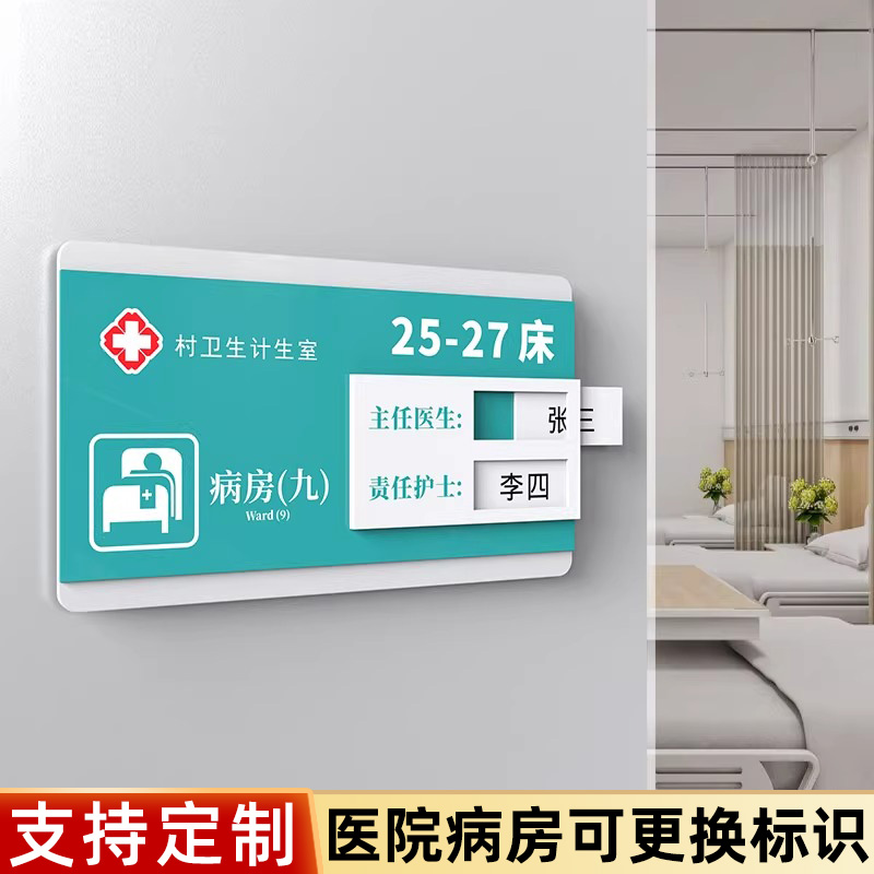 医院病床床号牌医生信息标识牌