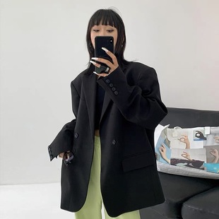 今年流行oversize休闲高级感西服 春秋装 黑色小西装 外套女2023新款