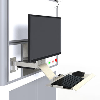 工业壁挂支架工业电脑显示器支架一体机键盘支架键盘托一体支架T2
