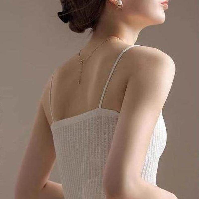 DGVV美背内衣吊带背心女夏薄蕾丝内搭打底带胸垫文胸一体抹胸外穿