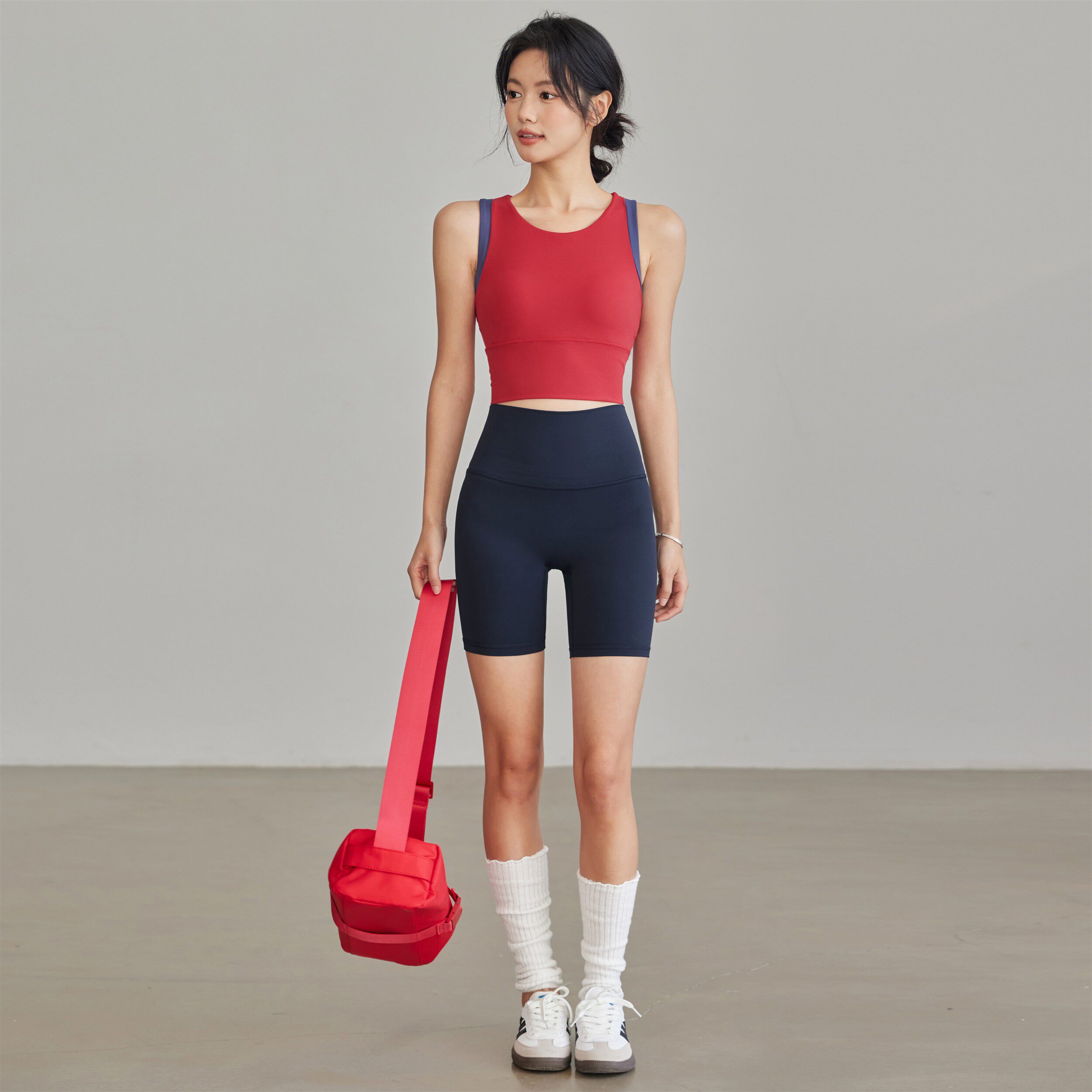 NextLori运动套装女夏防震工字背心内衣一体式健身文胸跑步瑜伽服