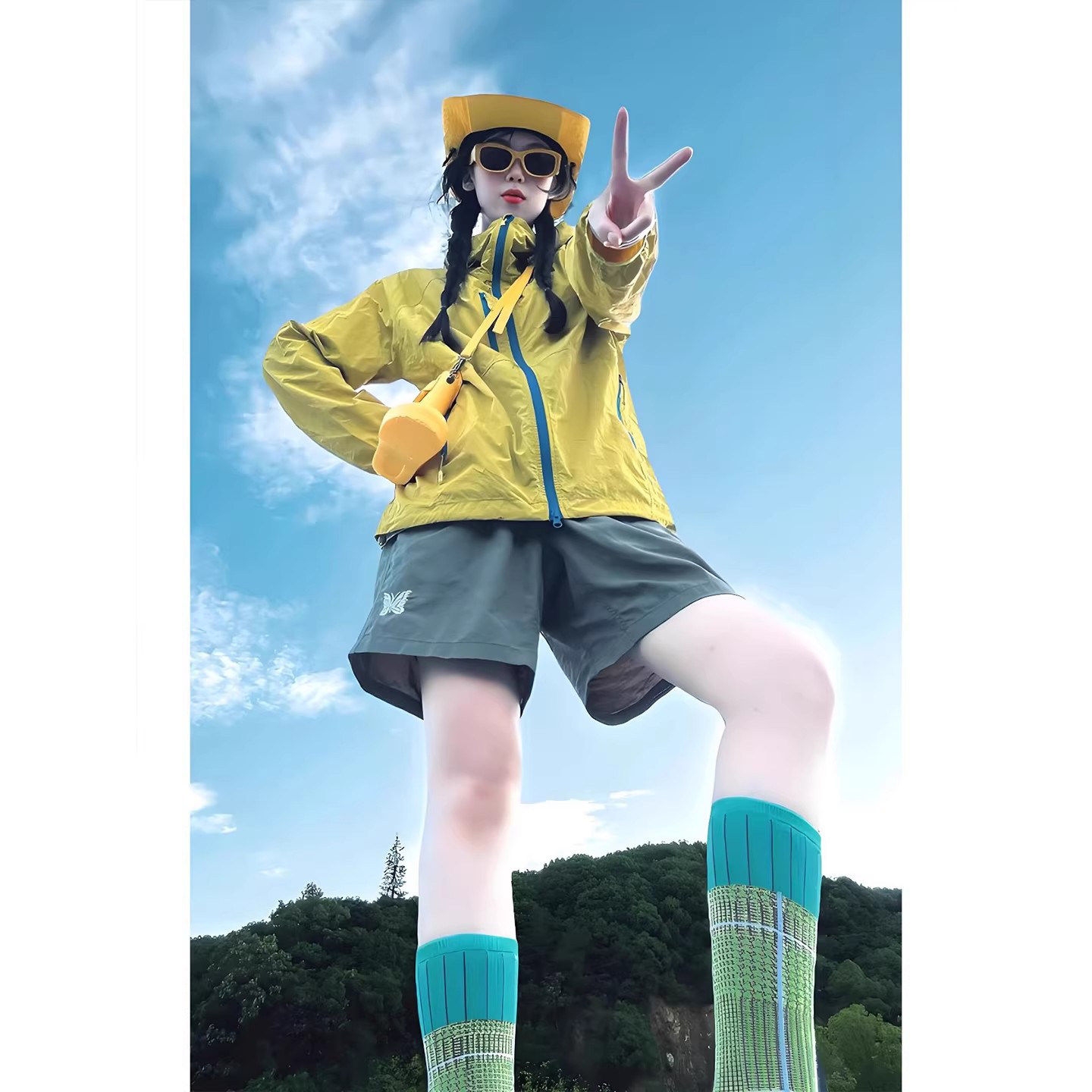 英国DHWA多巴胺黄色速干防晒衣女2026新款夏季轻薄外套户外骑行服