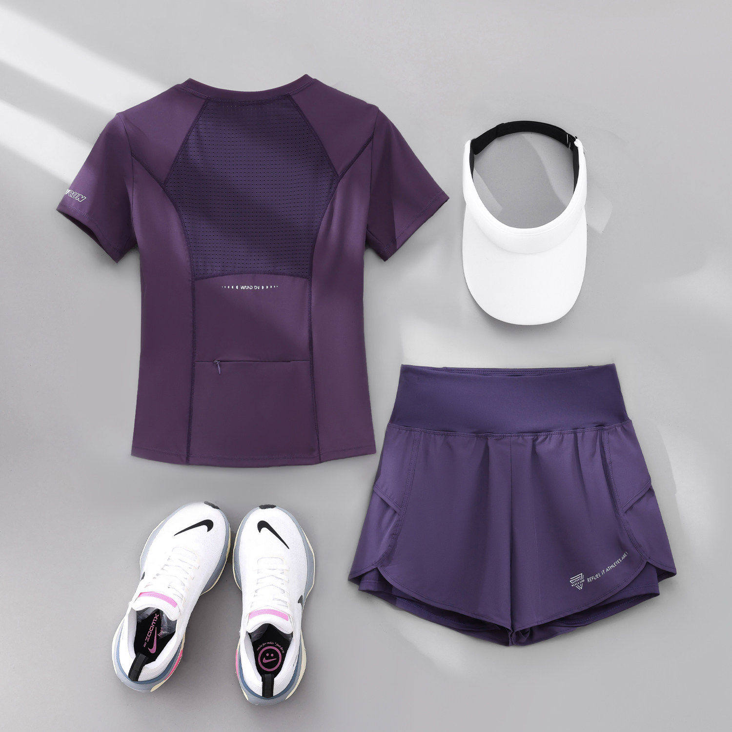 香港专业跑步运动套装女2026新款瑜伽服短袖速干衣透气吸汗健身服