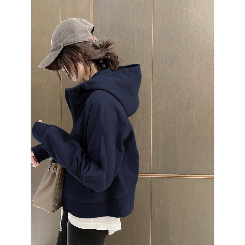 MDCW米兰风早秋卫衣厚外套女装2025秋冬季新款休闲短上衣薄款开衫