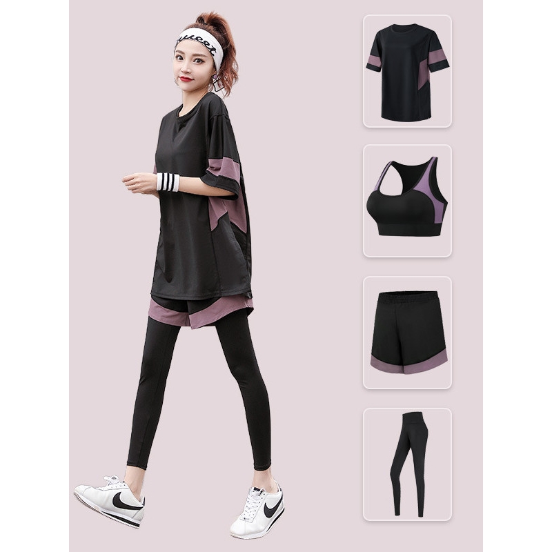 Next Lori健身衣服女套装夏季显瘦晨跑步运动服专业速干衣瑜伽服