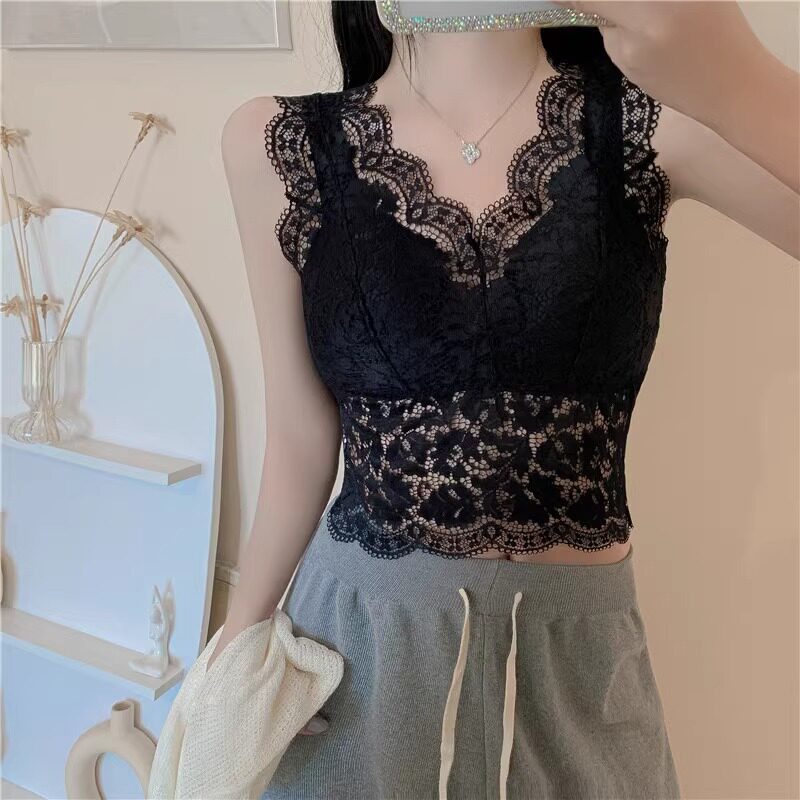 【维多利亞victorai】高级感蕾丝美背纯欲外穿内搭无袖吊带背心女