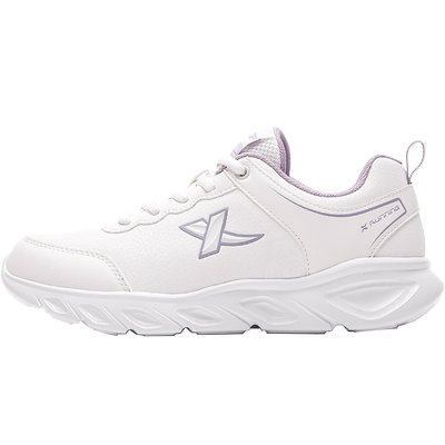 特步跑步鞋女鞋秋季新款皮面