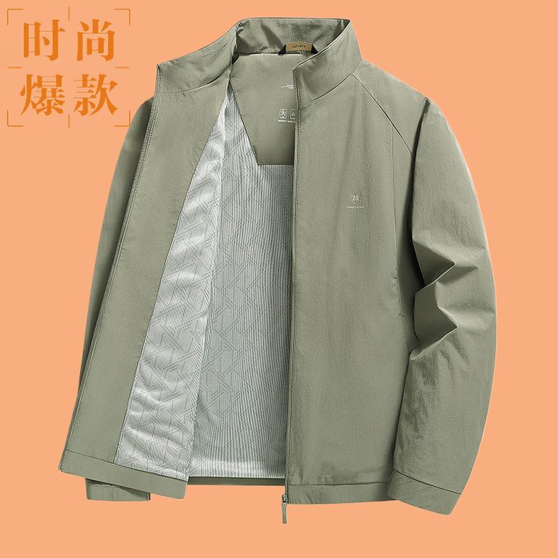 夹克衫茄克衫春秋男式中年商务款