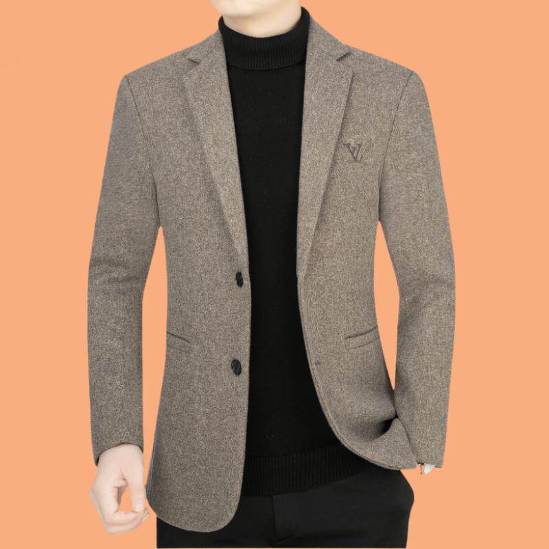 西服男士感中年西单品牌休闲秋季秋冬新款男装西装外套高级春上衣