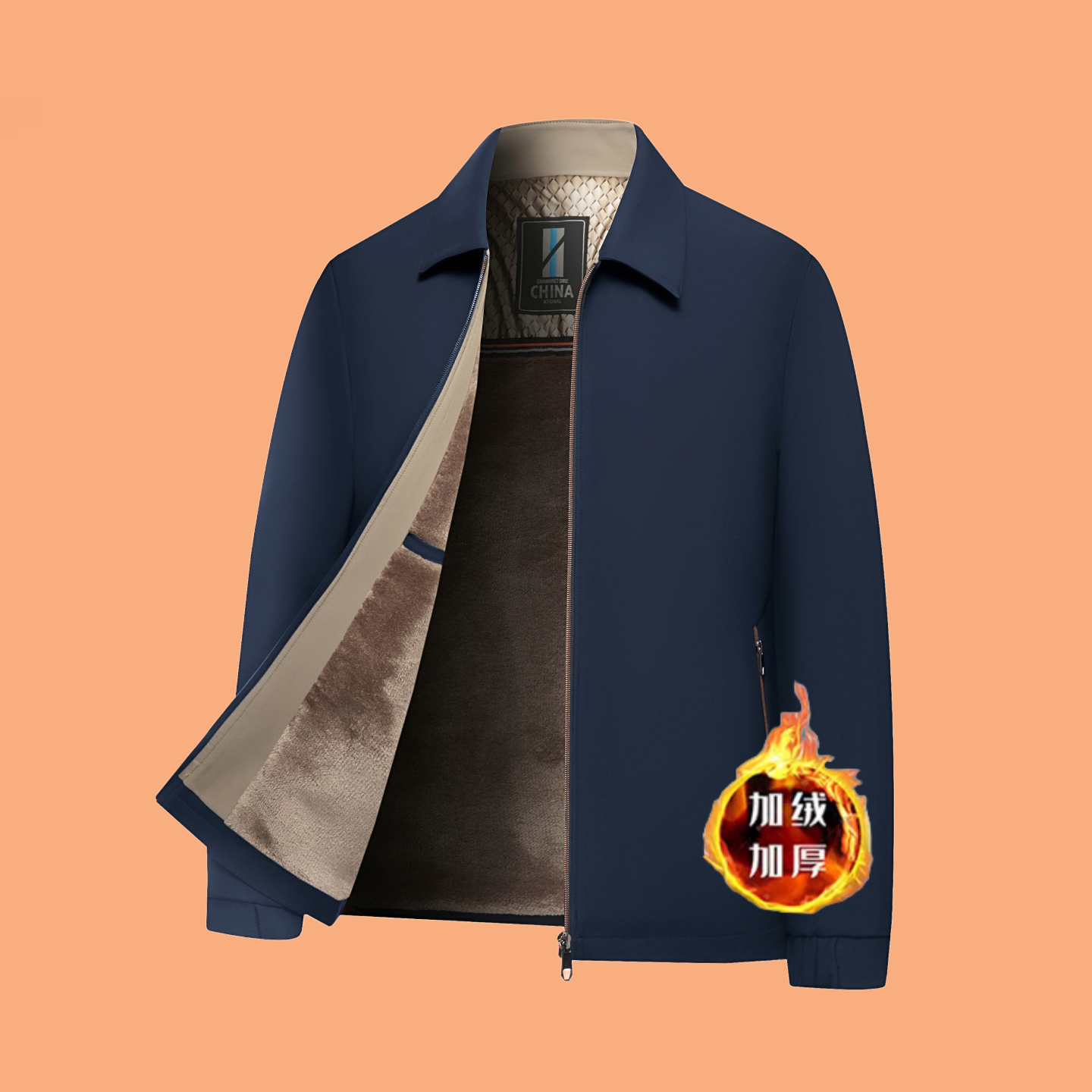 棉服夹克男士外套秋冬季加厚加绒