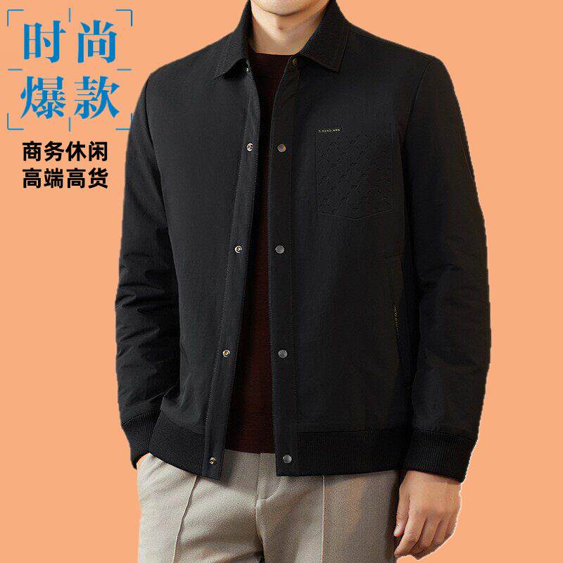 羽绒服英伦秋冬时尚潮流夹克男士