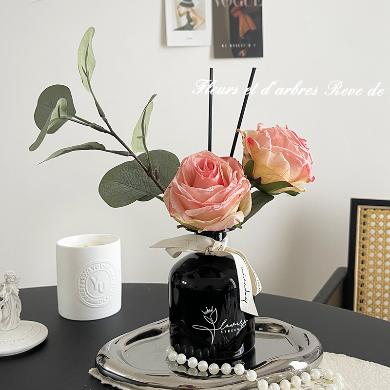 高级感轻奢法式复古仿真花假花干花家居客厅酒店房间香薰花瓶摆件