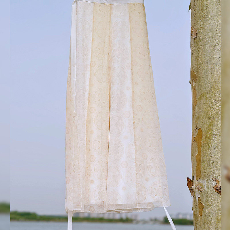 十二深衣原创2025新款夏天破裙古风半身裙小个子显瘦中长款仙女裙