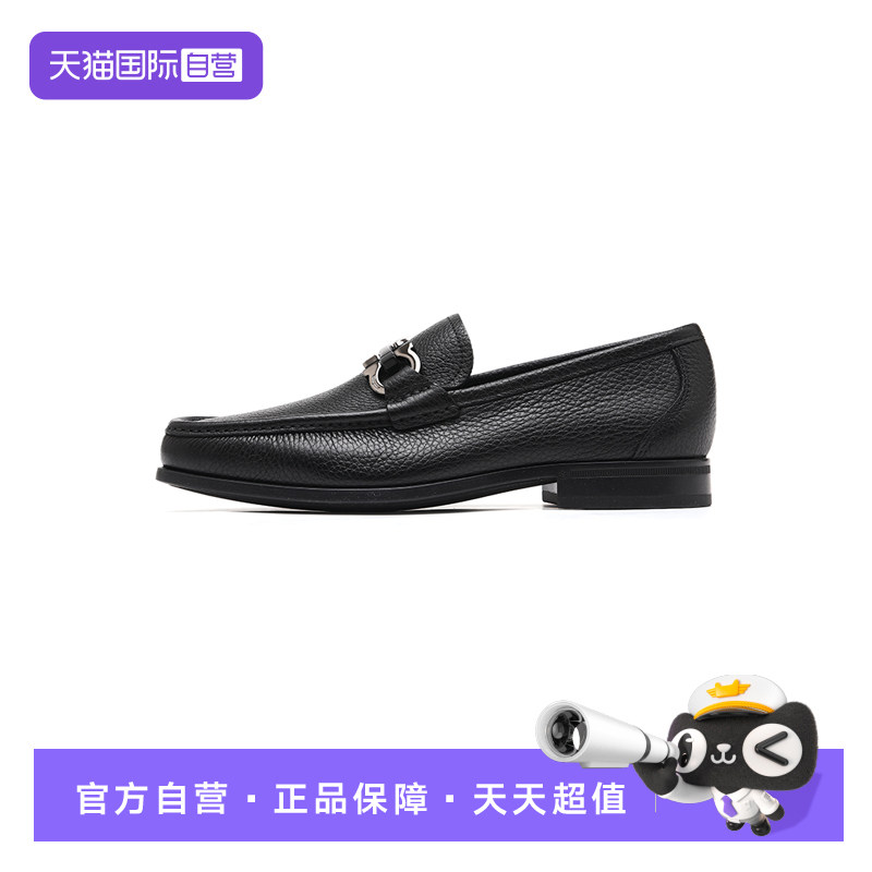 【自营】FERRAGAMO/菲拉格慕26FW纯色牛皮革男士商务休闲皮鞋男鞋