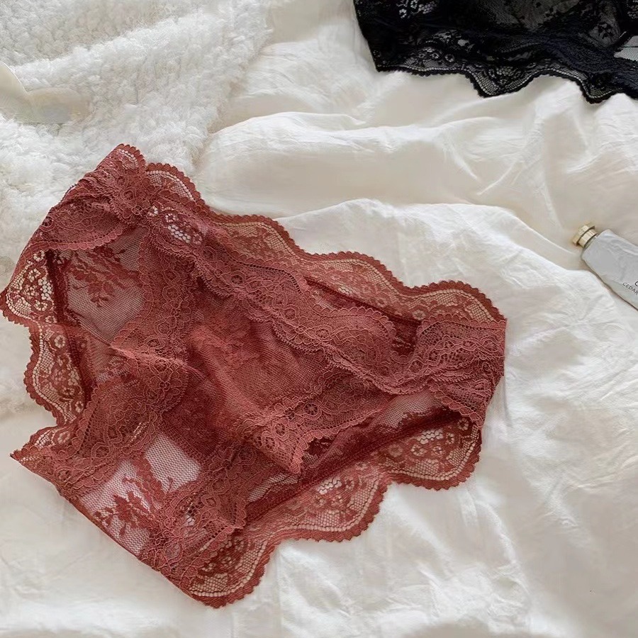 法式蕾丝内裤女生网纱纯欲舒适透气蕾丝花边薄款性感女生内裤