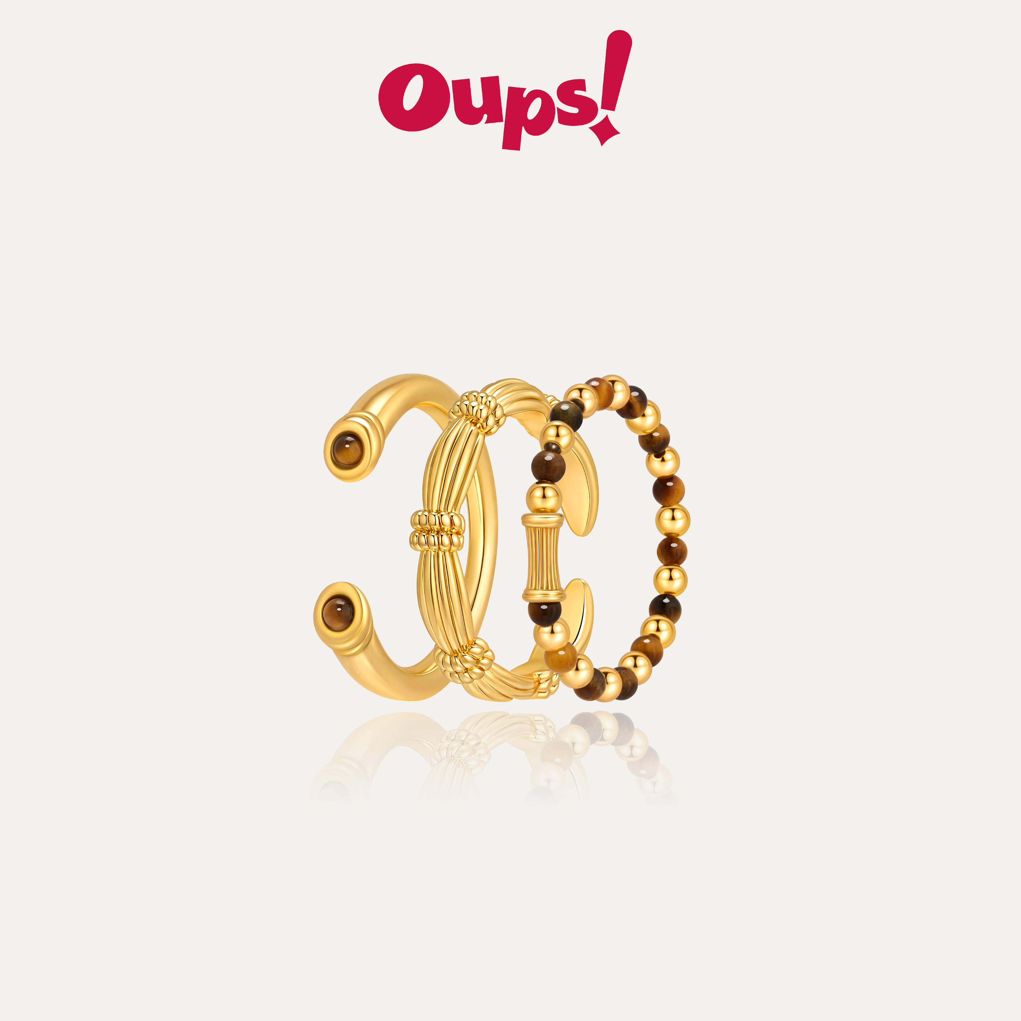 [新年礼物]Oups辛芷蕾张婧仪同款塔尼赠礼戒指套组虎眼石金色原创,饰品/流行首饰/时尚饰品新,戒指/指环,淘宝优惠券,粉丝福利购,淘宝优惠卷