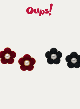 【新年礼物】oups徐若晗同款诺丁山玫瑰耳环红色新年节日耳饰s925