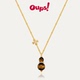 新年礼物Oups辛芷蕾同款 阿瑙宝珠项链虎眼石四叶草葫芦锁骨链原创