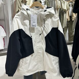 梭织宽松连帽插肩两件套夹克R153214053以纯 女装 2025年新品 新款