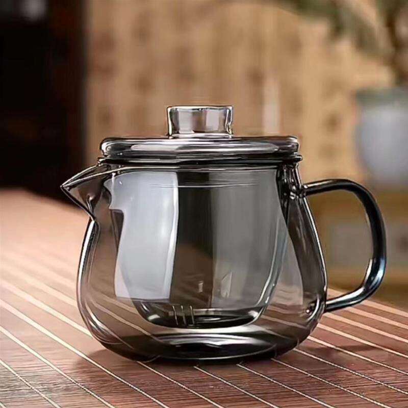 加厚玻璃茶壶茶水分离杯企鹅套装泡花茶壶家用办公室耐热红茶茶具