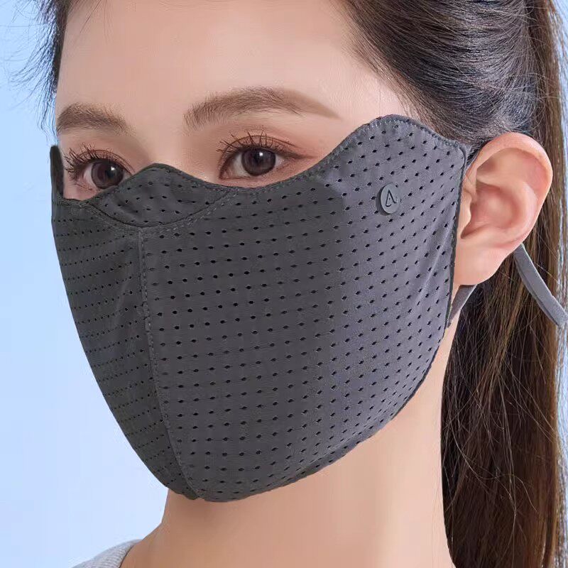 夏季口罩女薄款加大防紫外线高颜值女神夏天防晒冰丝透气遮阳面罩