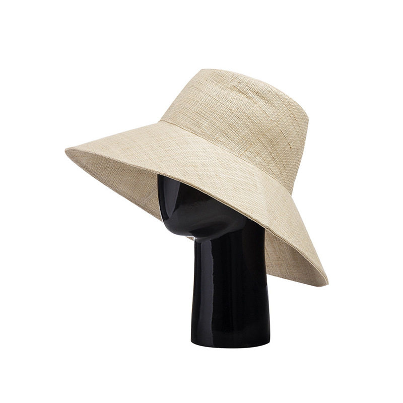 欧美春夏新款时尚休闲大檐拉菲草草帽户外旅游沙滩防晒遮阳大檐帽