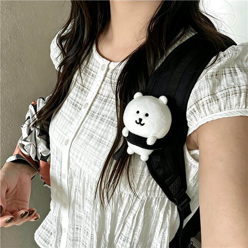 上学小搭子!书包肩带挂件玩偶女生自嘲熊毛绒公仔个性挂饰送朋友