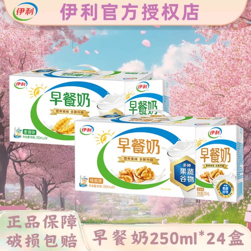 伊利早餐奶核桃/麦香250ml*24