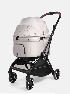 Uppapets Nero轻型可折叠一键式自动汽车可伸缩宠物婴儿车猫和狗