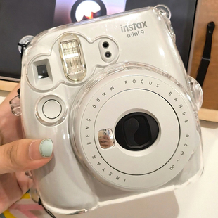 拍立得保护壳instax硬壳外壳相机壳子配件 mini9透明水晶壳
