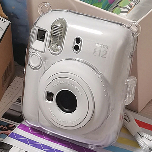 【mini12透明水晶壳】拍立得保护壳instax硬壳外壳相机壳子配件