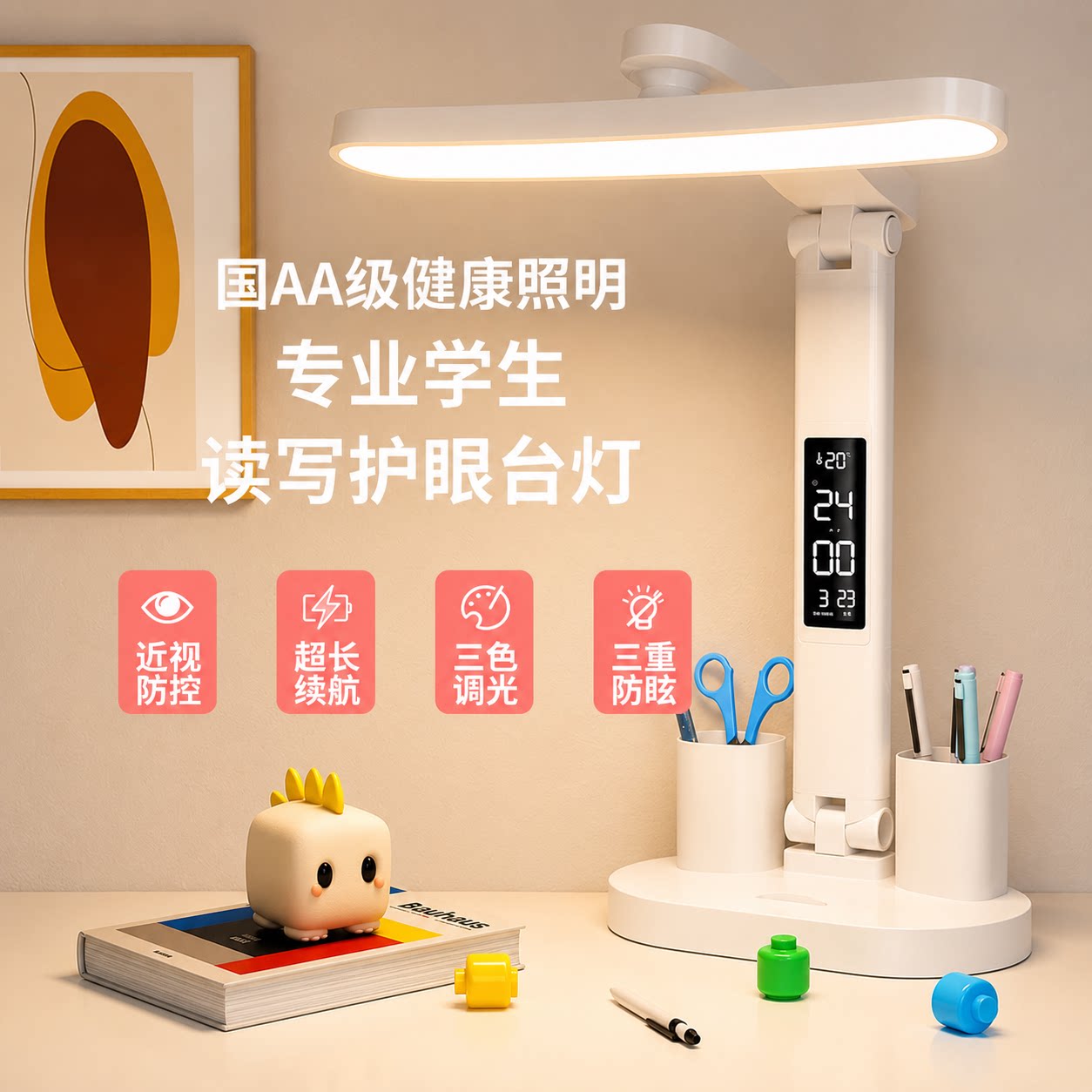 2026新款台灯学生学习专用护眼台灯宿舍学生学习灯充电阅读灯台灯