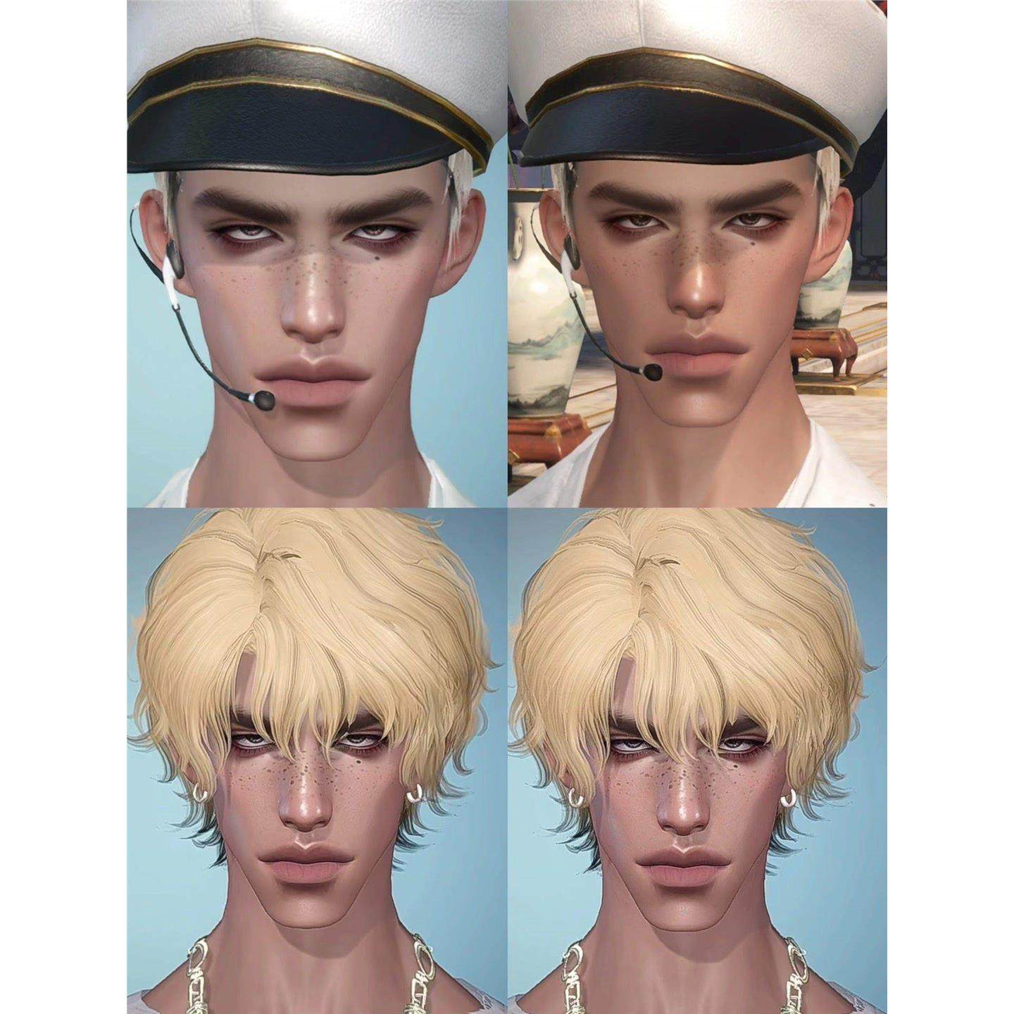 危 和新头发还挺配  风味泡菜鱼 熟男脸 逆水寒手游捏脸男通用,模玩/动漫/周边/娃圈三坑/桌游,cos摄影/后期/化妆,淘宝优惠券,粉丝福利购,淘宝优惠卷