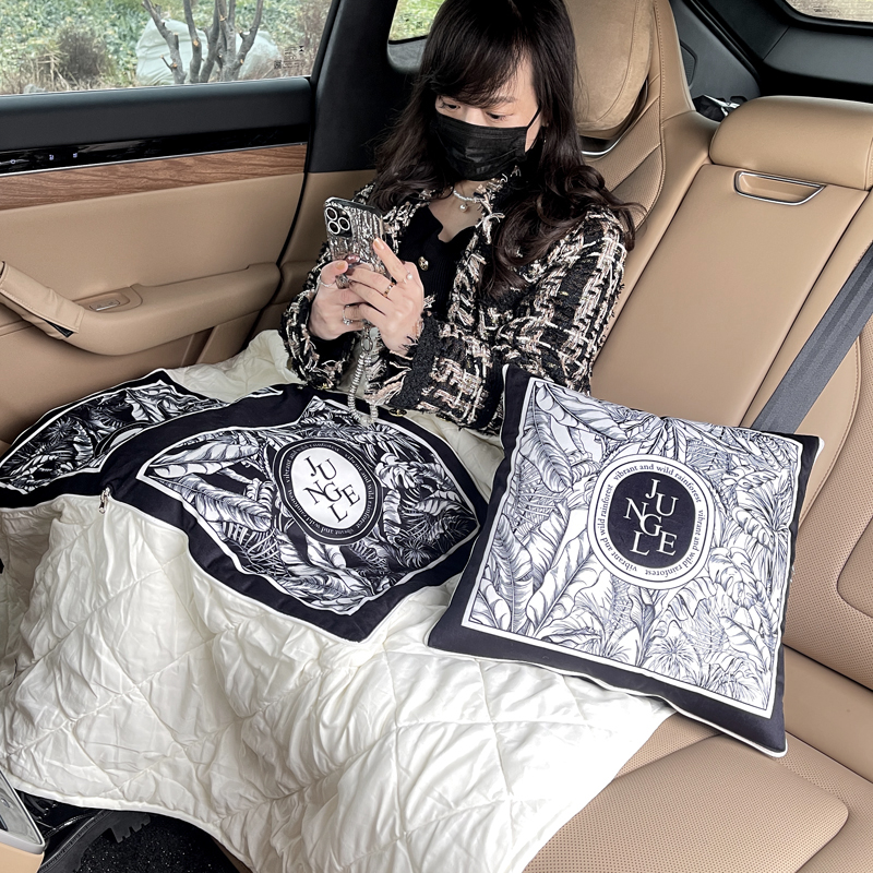 森系抱枕被子两用二合一汽车用办公室午睡沙发被子四季通用午睡被