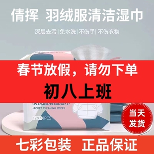 倩挥羽绒服清洁湿巾免洗去污渍家用便携应急冬季擦洗清理衣物神器