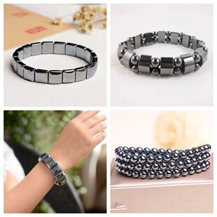 太赫兹手链批发 多晶硅冷热双效磁石手排 改善磁场能量石手环手串