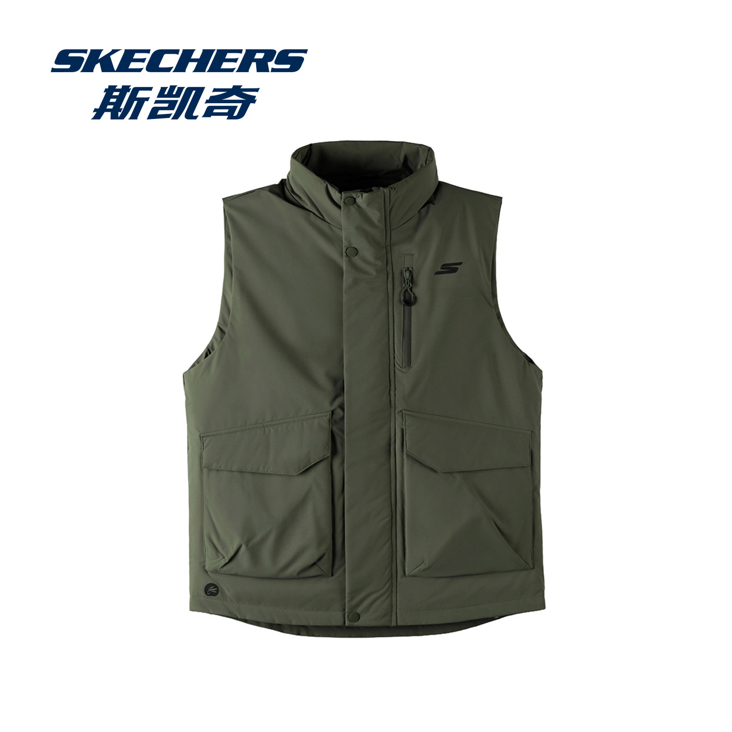 skechers斯凯奇羽绒服外套男2026新款轻薄短款马甲男春季防寒衣服