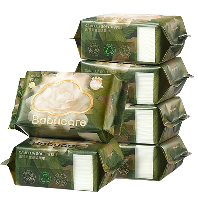 babycare山茶绵柔巾洗脸巾新生婴儿专用宝宝bbc非棉柔巾干湿两用