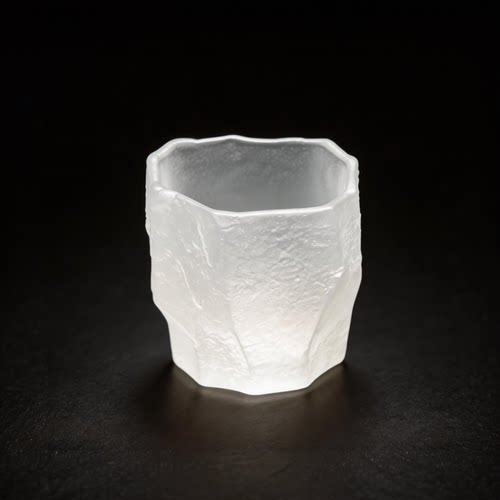 悠哉冰岩杯磨砂岩石纹功夫品茗杯