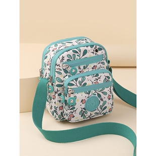 日本代购女斜挎包2023新款单肩包多层布包妈妈包小手机包包零钱包