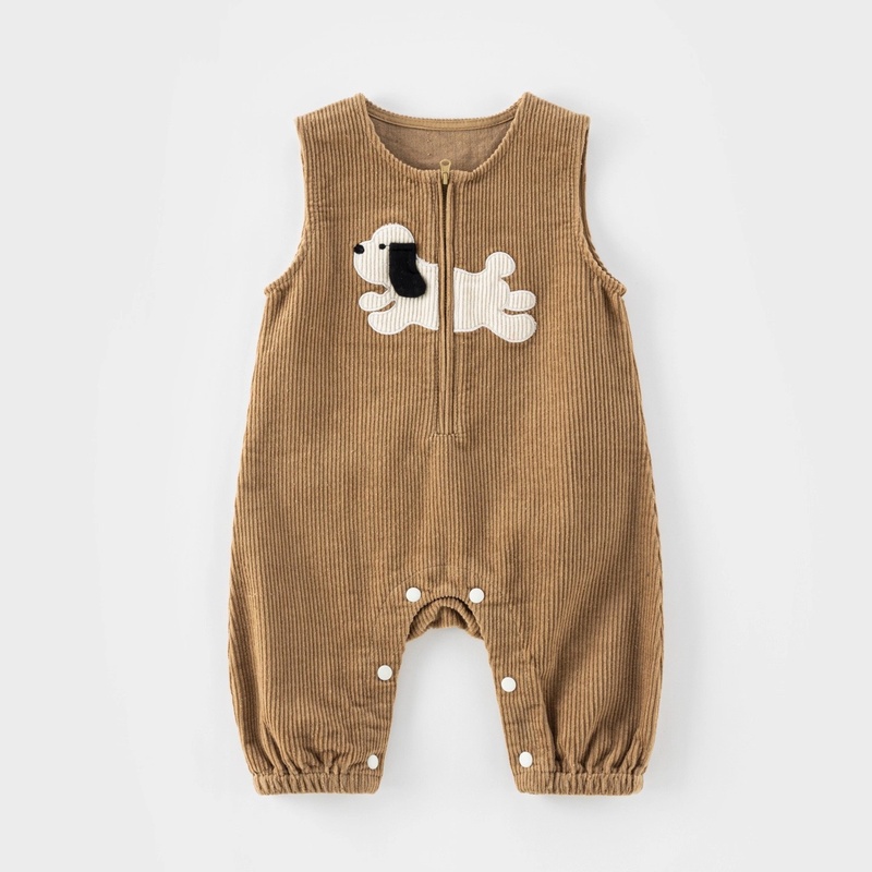 意大利风TTIT婴儿灯芯绒背带裤春秋小幼童连体pp裤开档宝宝裤子