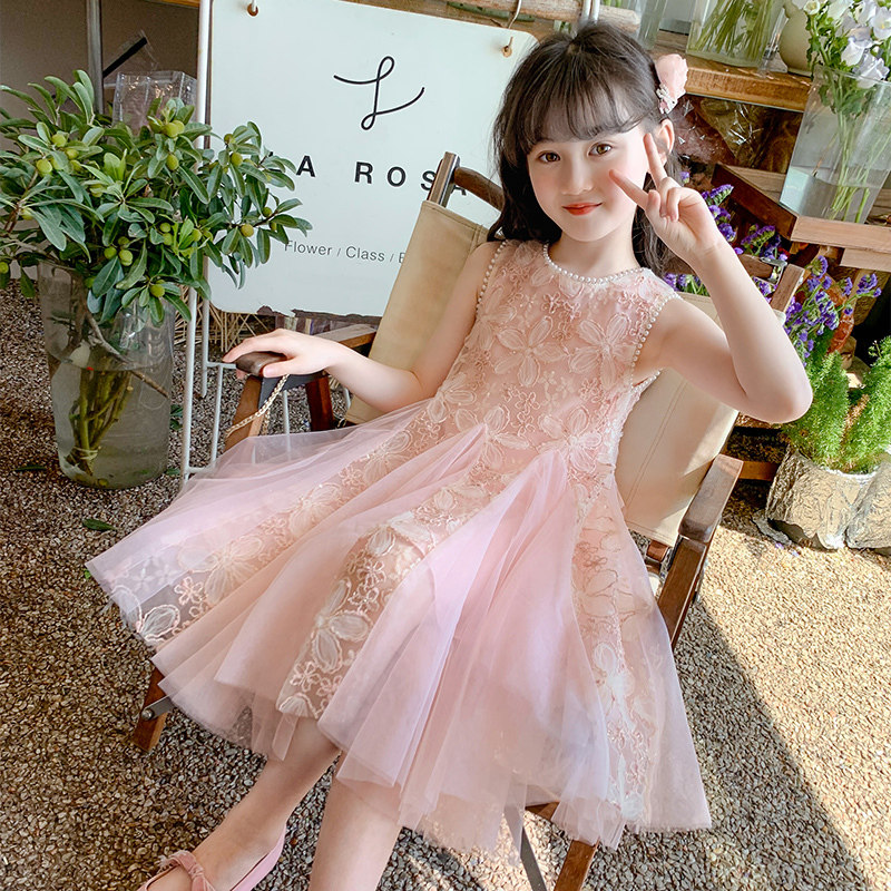 英国netx ttat女童连衣裙夏装2025新款儿童洋气宝宝背心公主裙子